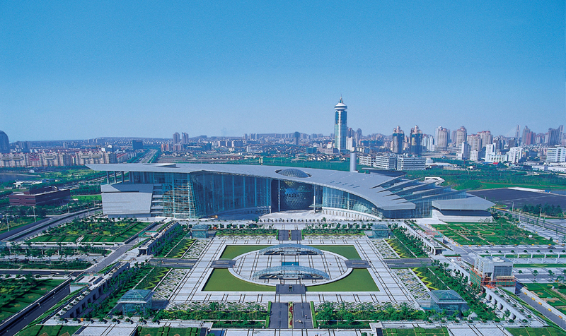 Day panorama of the Shanghai Science and Technology Museum