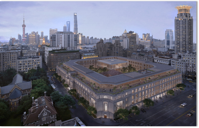 上海老市府大楼围合效果图。 资料图.png 上海老市府大楼围合效果图。 资料图.png