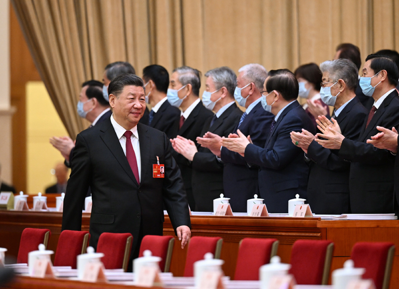3月5日，第十四届全国人民代表大会第一次会议在北京人民大会堂开幕。这是习近平步入会场。.jpg