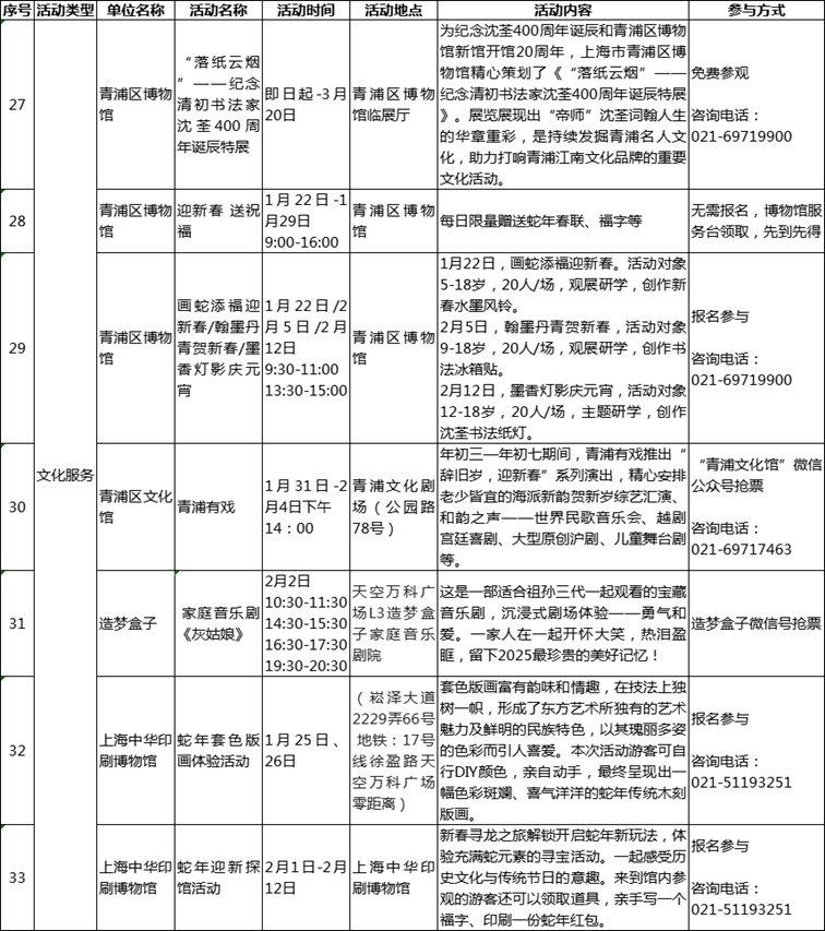 过大年·来青浦丨“蛇”我其谁~青浦近50场新春活动等你“过·来”玩! 过大年·来青浦丨“蛇”我其谁~青浦近50场新春活动等你“过·来”玩!