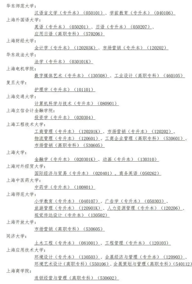 上海市高等教育自学考试专业考试计划（2026版）.jpeg