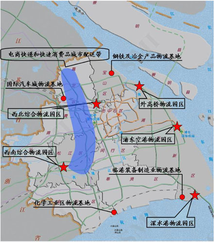 重点物流园区、重点制造业物流基地、城市特色配送物流带布局示意 重点物流园区、重点制造业物流基地、城市特色配送物流带布局示意