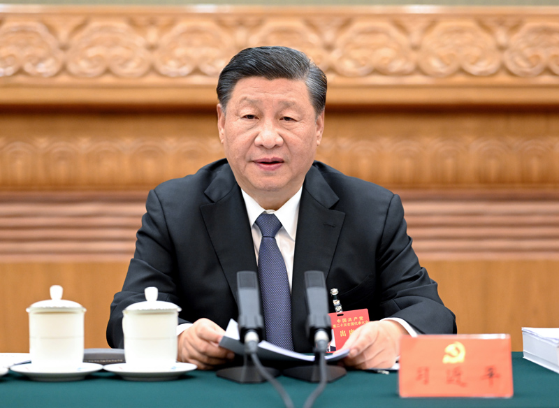 10月18日，中国共产党第二十次全国代表大会主席团在北京人民大会堂举行第二次会议。.jpg