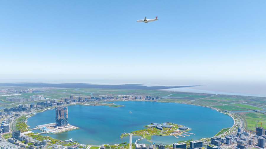 上海自贸区临港新片区。记者 孟雨涵 摄 .jpeg 上海自贸区临港新片区。记者 孟雨涵 摄 .jpeg