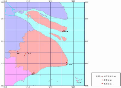 “十二五”上海地震前兆观测台网优化改造规划示意图 “十二五”上海地震前兆观测台网优化改造规划示意图