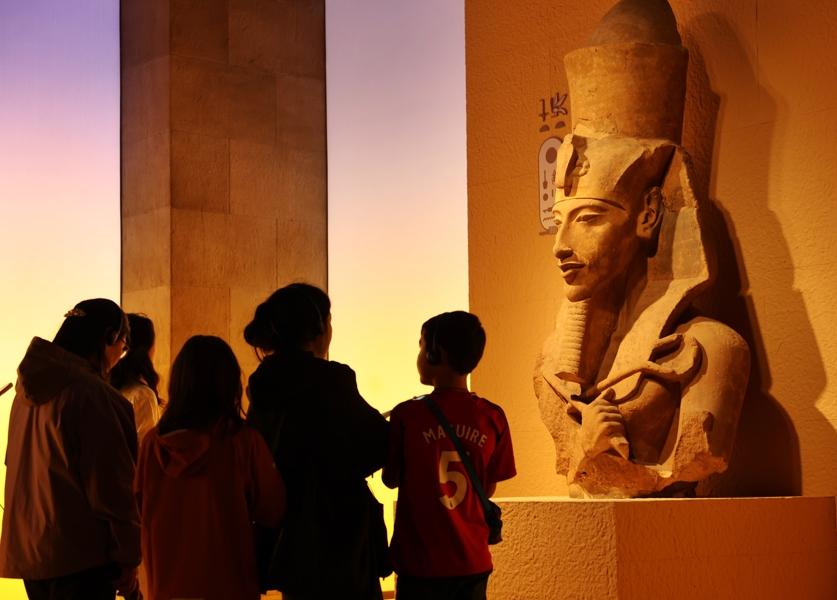 上博古埃及展收官在即 闭幕前一周 168小时连续开放 8月11日至17日0时至6时增设深夜场 文创将开启五折优惠